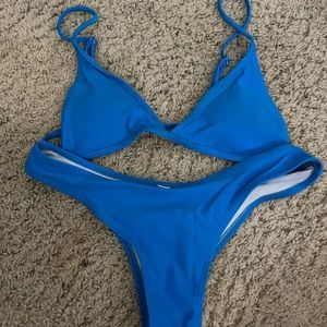 blue bikini set